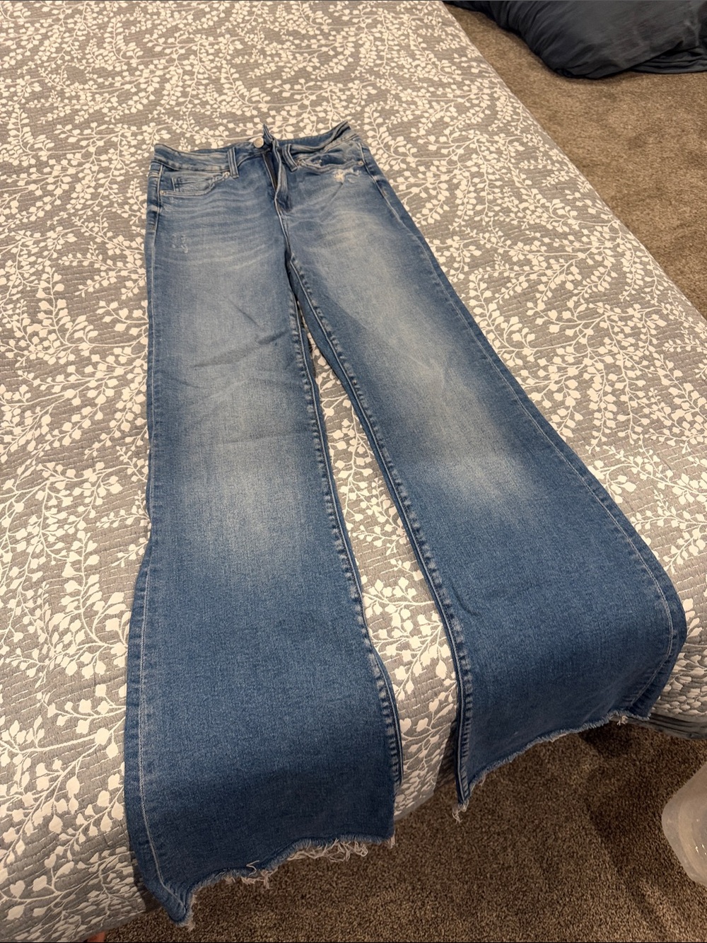 Women's Blue Wide-Leg High-Rise Jeans